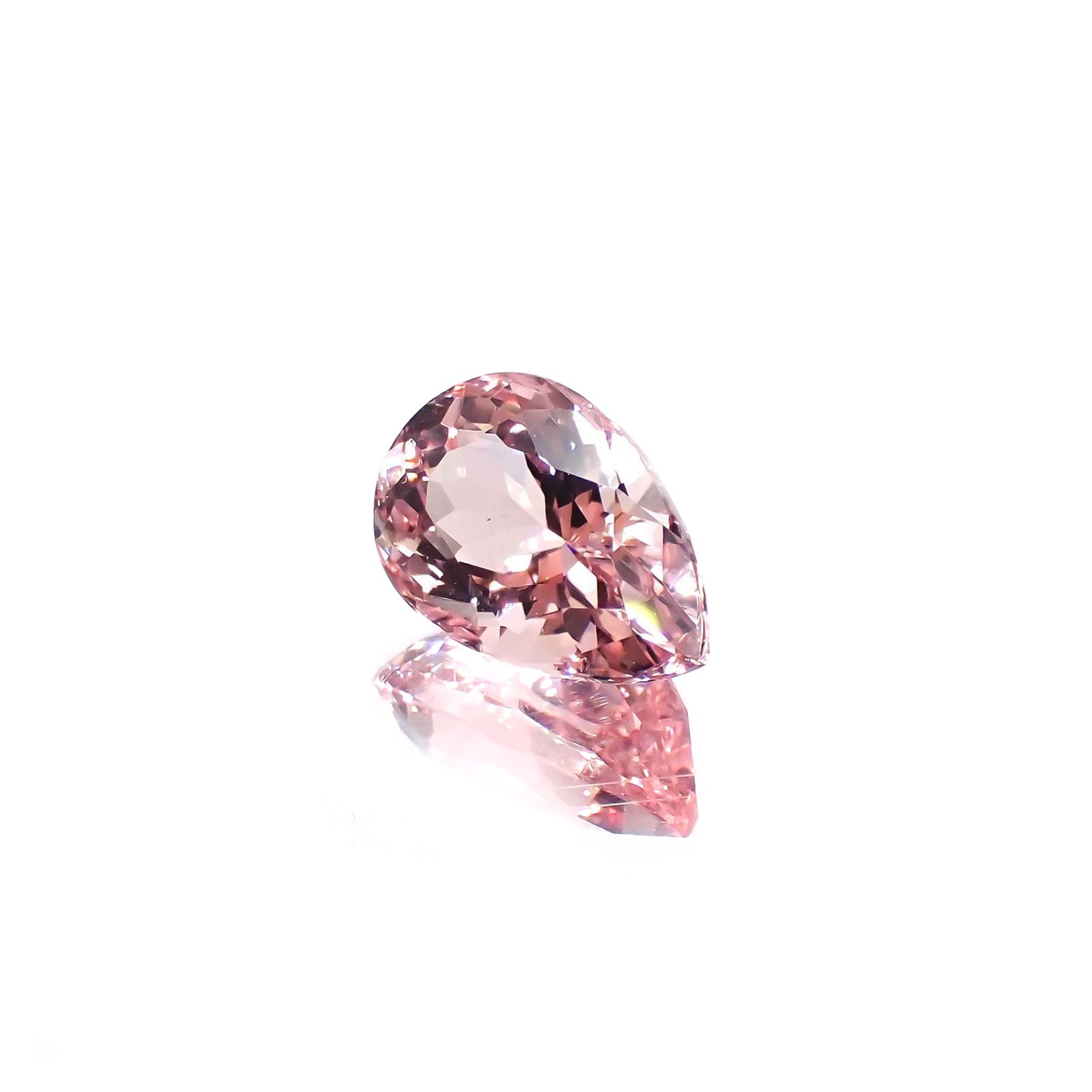 モルガナイト(宝石名モルガナイト)ナイジェリア産 ソ付(彩珠) 3.634ct / 12.4x8.2mm前後 [220114244]