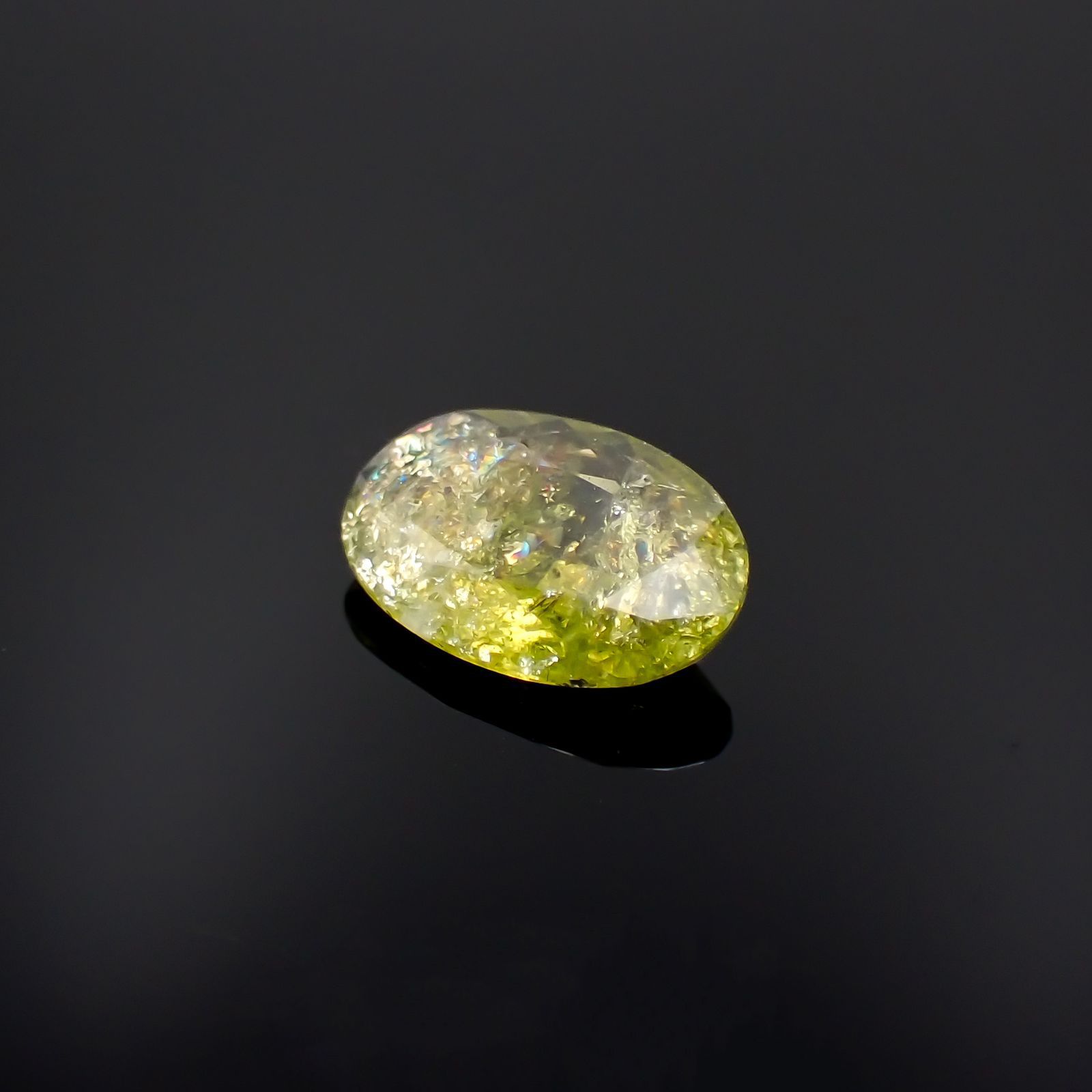 イリデッセンスクロムトルマリン(宝石名トルマリン)ケニア産 1.53ct 識別済[221119089]10.3x6.9mm前後