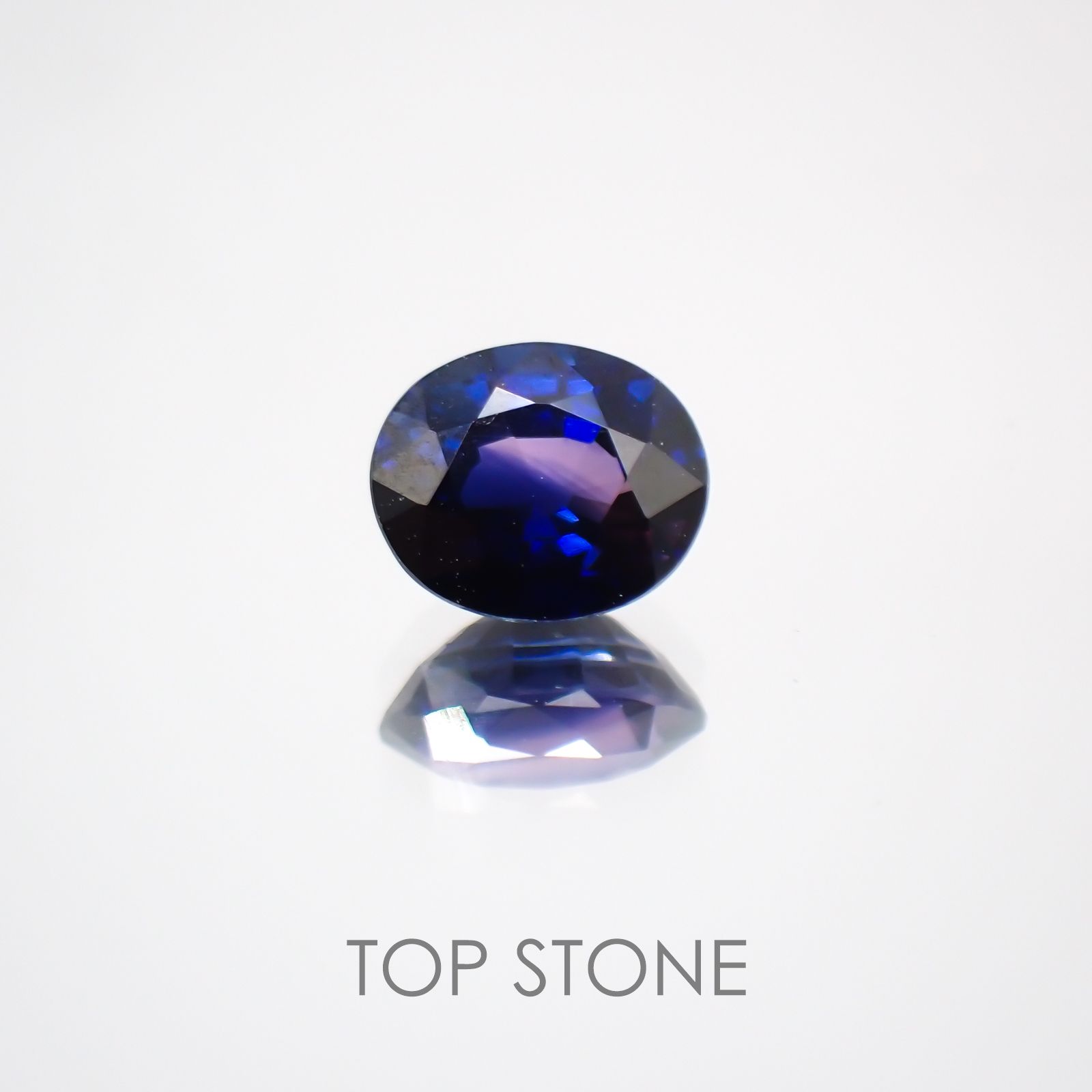 バイカラーサファイア(宝石名バイカラー・サファイア) タンザニア産 0.58ct 識別済[210410594]5.3×4.3mm前後