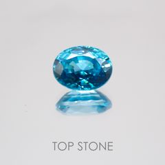 ブルージルコン カンボジア産 ルース 2.29ct[20063089]8×6mm前後