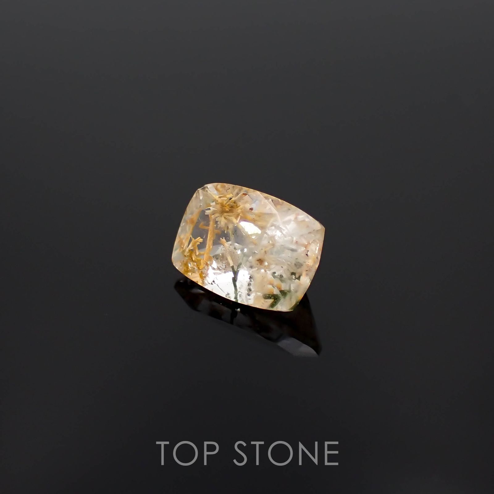 ヘデンベルジャイトインクォーツ インドネシア産 2.74ct[230120051]10.8x7.6mm前後
