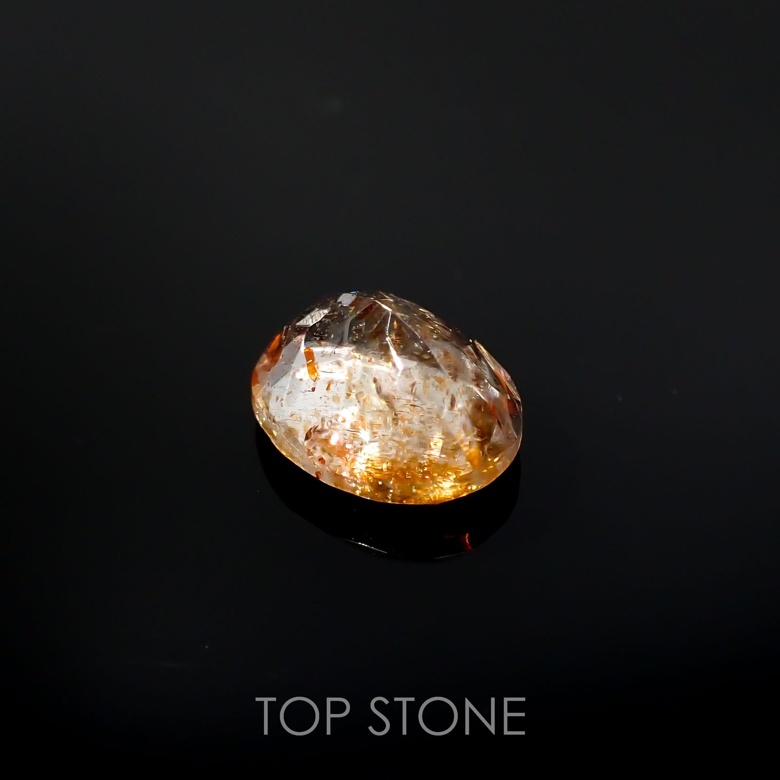 イリュージョンサンストーン インド産 1.76ct[220918101]8.9x7mm前後