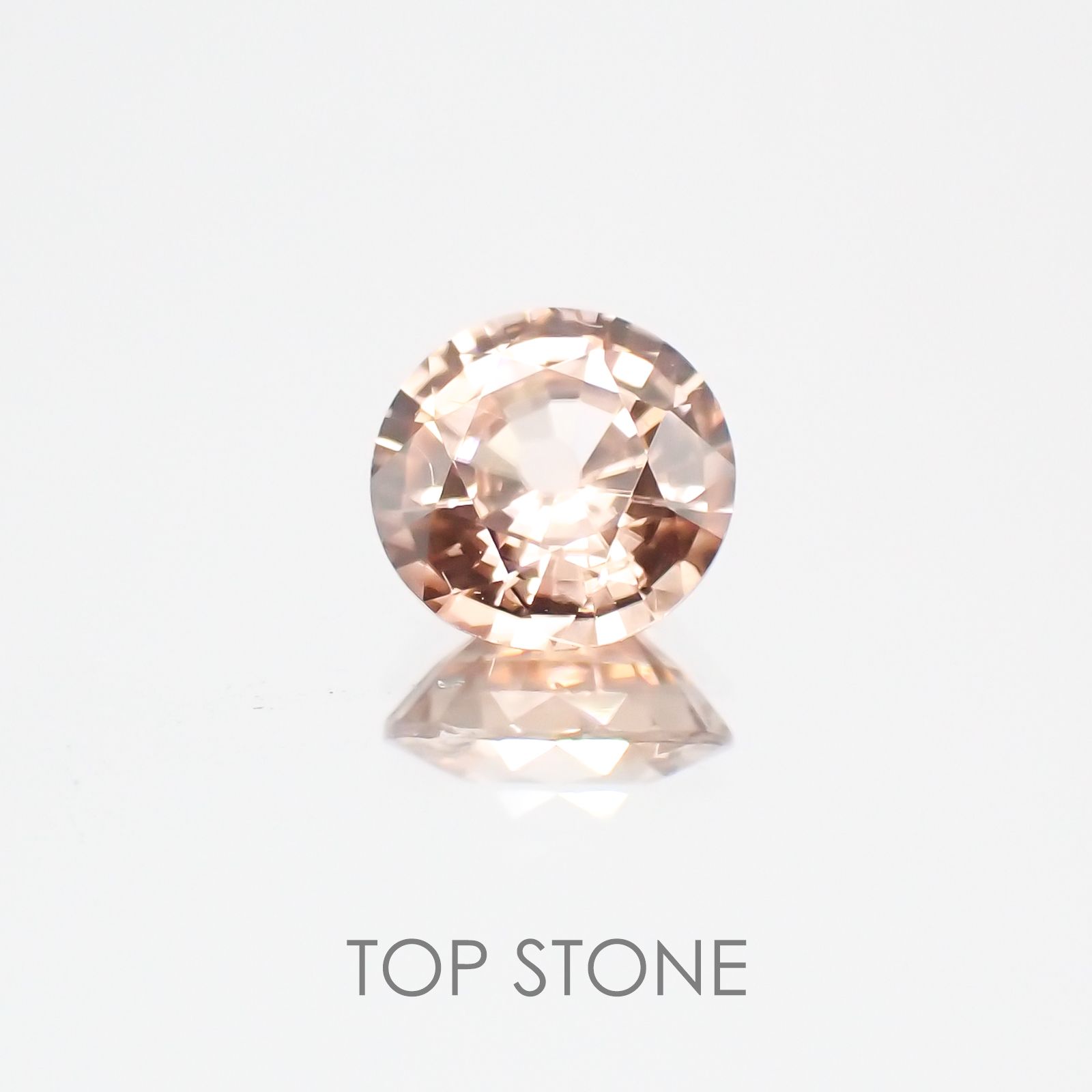 オレンジジルコン(宝石名ジルコン) スリランカ/カンボジア産 1.12ct 識別済[20128045]6.2×6.2mm前後