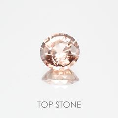 オレンジジルコン(宝石名ジルコン) スリランカ/カンボジア産 1.12ct 識別済[20128045]6.2×6.2mm前後