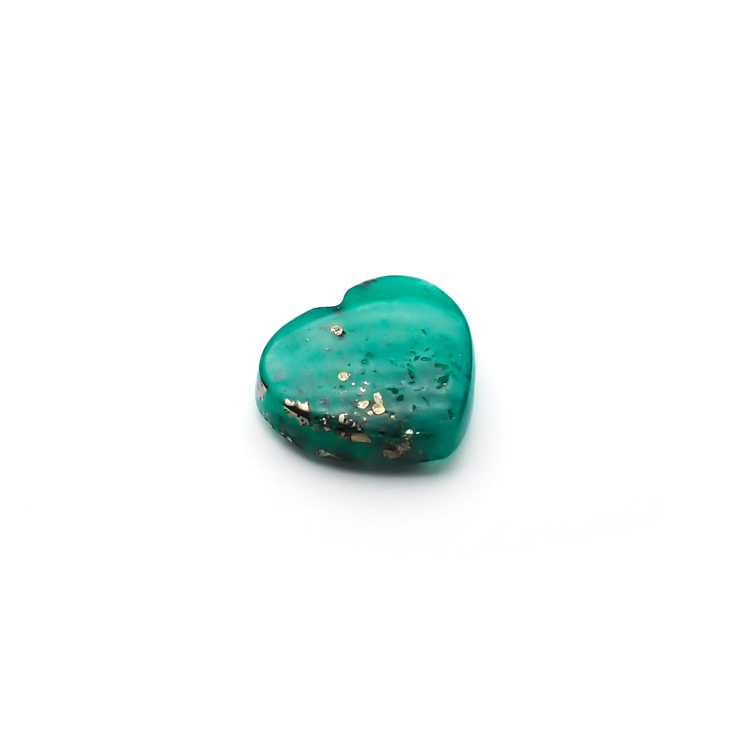 パイライトインエメラルド(宝石名パイライトインエメラルド) コロンビア・チボール鉱山産 1.638ct 彩珠鑑付[250611505]8.3×8.9mm前後