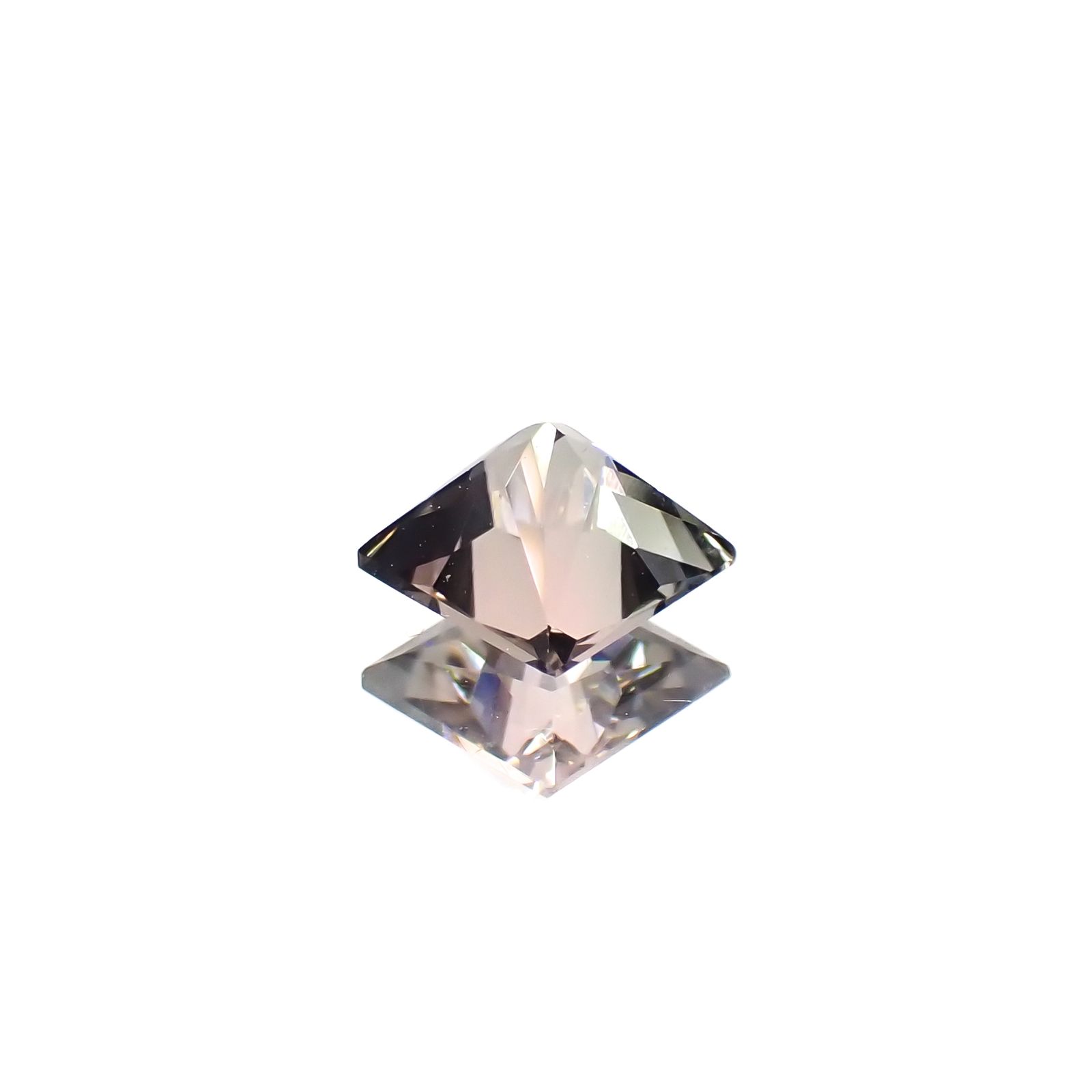 ◇プリンセスカット◇バイカラートルマリン(宝石名トルマリン)ブラジル産 0.65ct 識別済[231225192]4.8x4.8mm前後