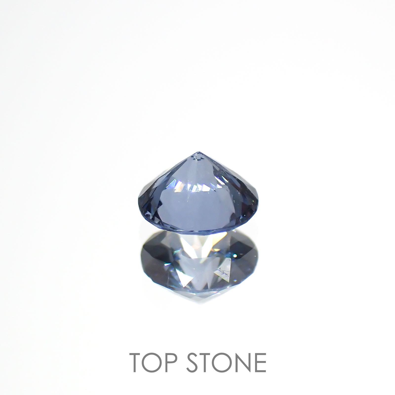 グレイッシュブルースピネル(宝石名スピネル)ビルマ/マダガスカル産 0.24ct 識別済[220817444]3.9x3.9mm前後