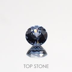 グレイッシュブルースピネル ビルマ産 ルース 0.58ct[210811123]4.8×4.8mm前後