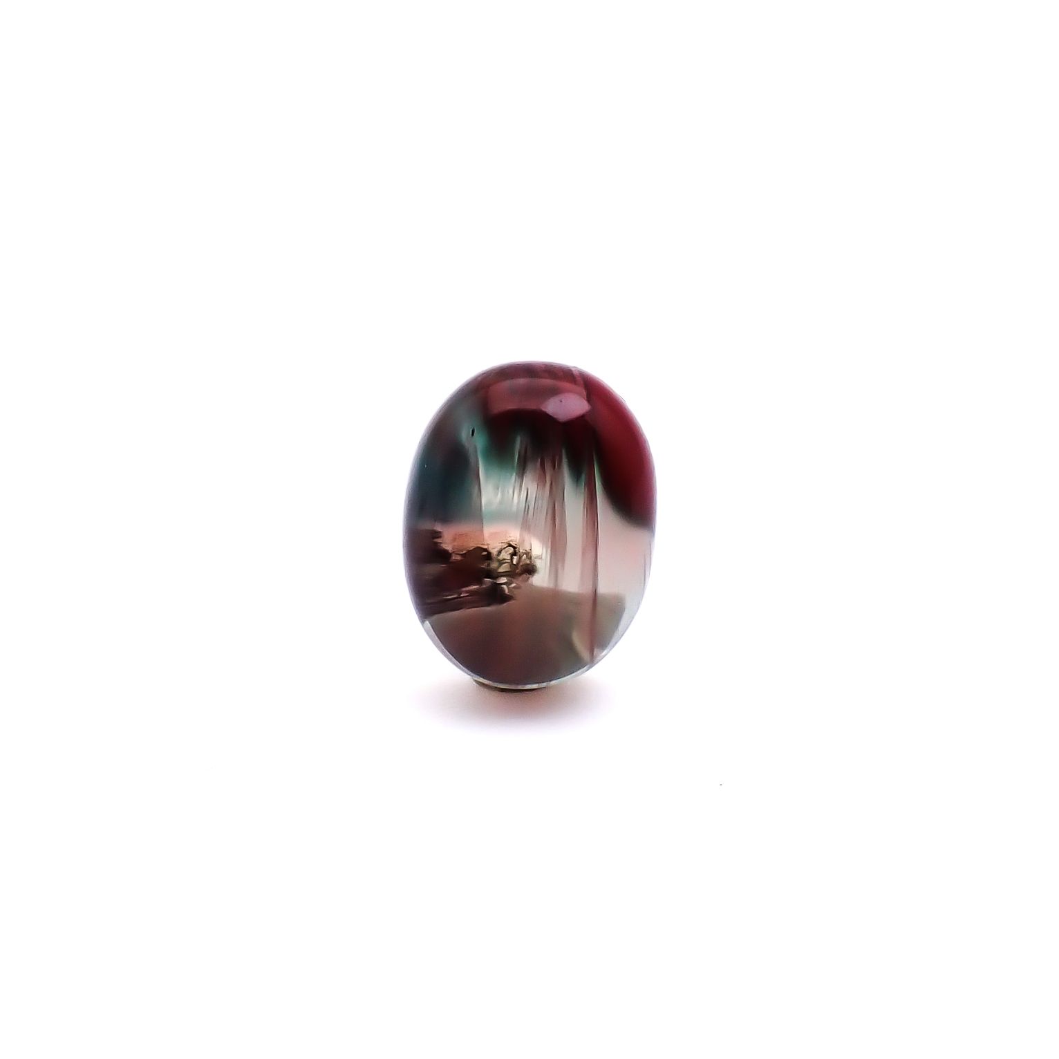 バイカラーアンデシン チベット産 2.92ct / 9.5x7.4mm前後 [260732574]