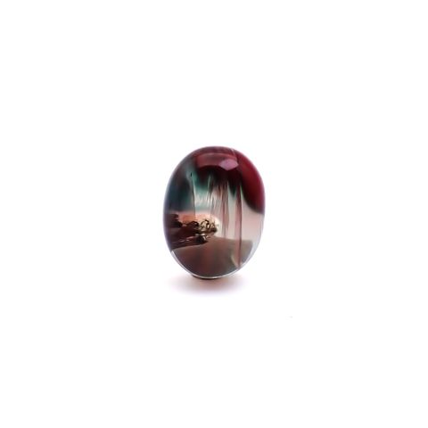 バイカラーアンデシン チベット産 2.92ct / 9.5x7.4mm前後 [260732574]