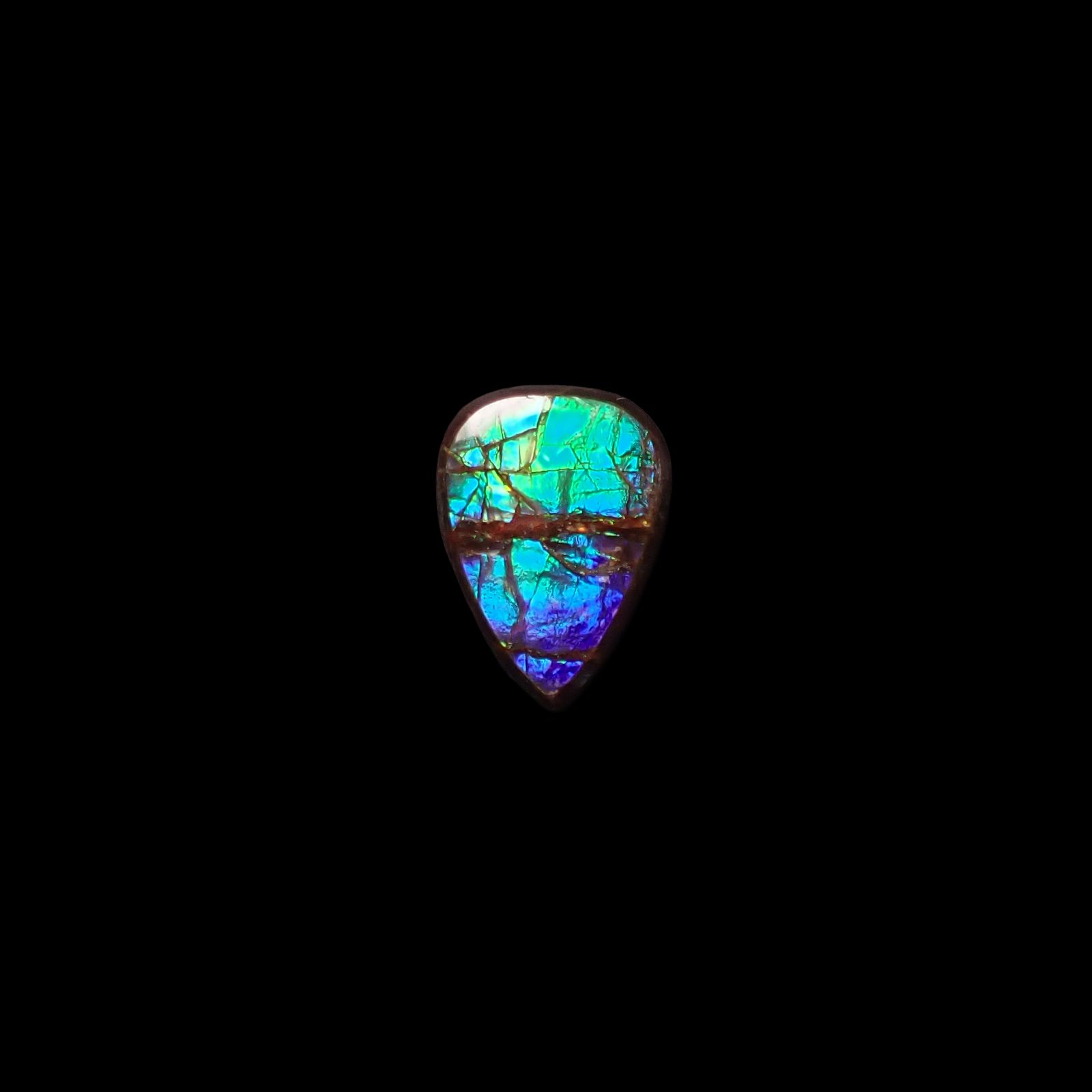 アンモライト トリプレット カナダ産 3.58ct / 12.3x8.7mm前後 [260331789]