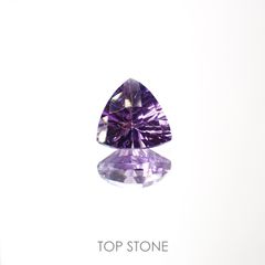 ◇チェッカーコンケーブカット◇アメジスト(宝石名アメシスト) ブラジル産 1.00ct 識別済[211013019]7×6.9mm前後