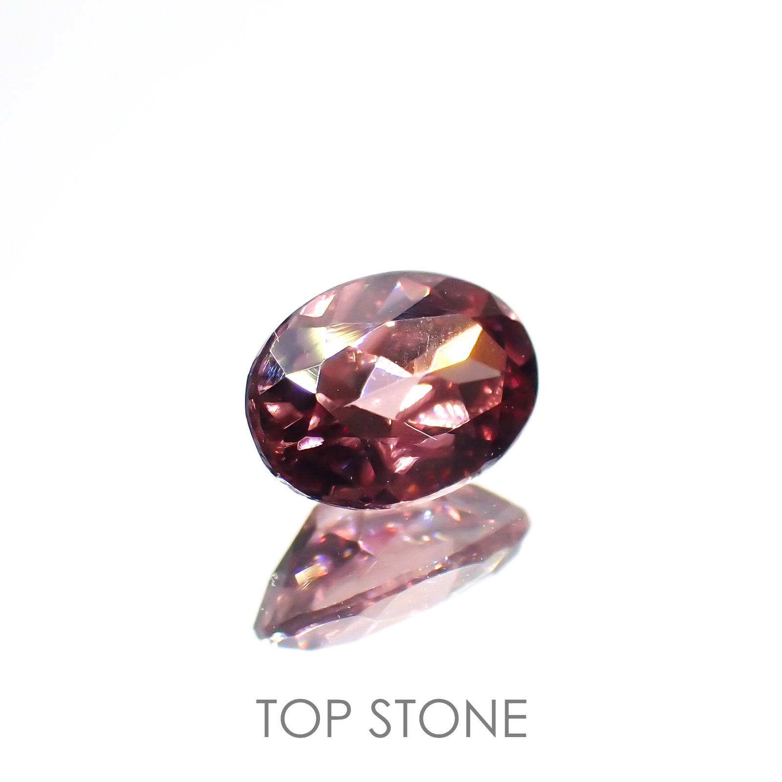 ピンクジルコン(宝石名ジルコン) スリランカ/カンボジア産/ 1.10ct 識別済[21059796]7×5mm前後