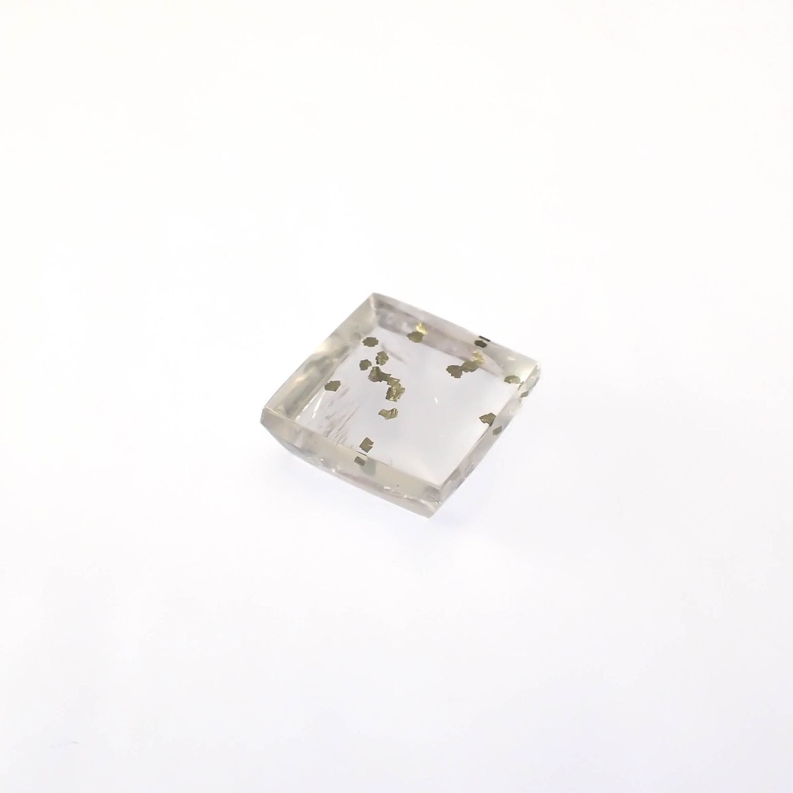 パイライトインクォーツ ブラジル産 10.38ct[240225914]13.2x13.2mm前後