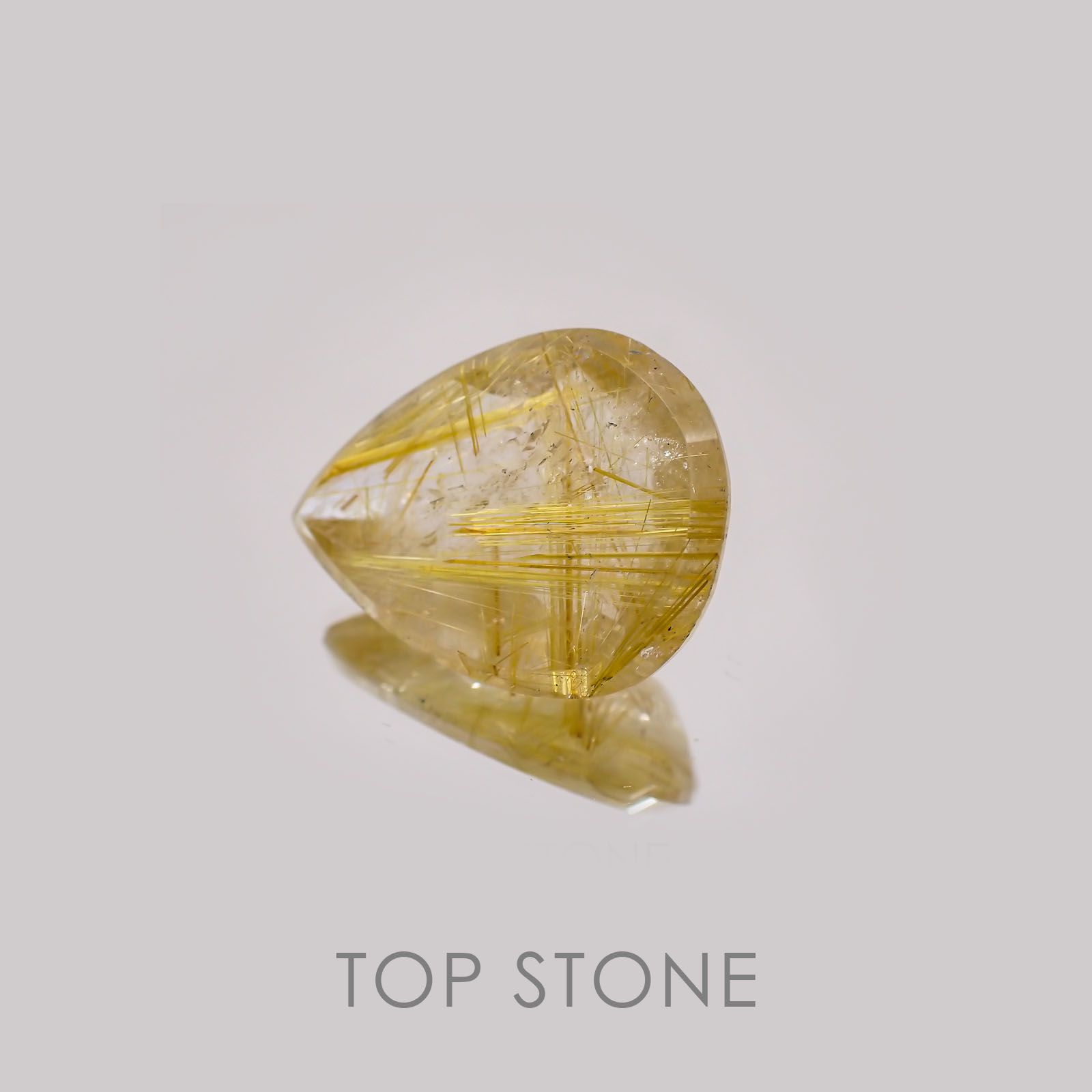 ルチルクォーツ(宝石名ルチルレイテッド・クォーツ) ブラジル産 21.16ct 識別済[21019132]24.2×18.1mm前後