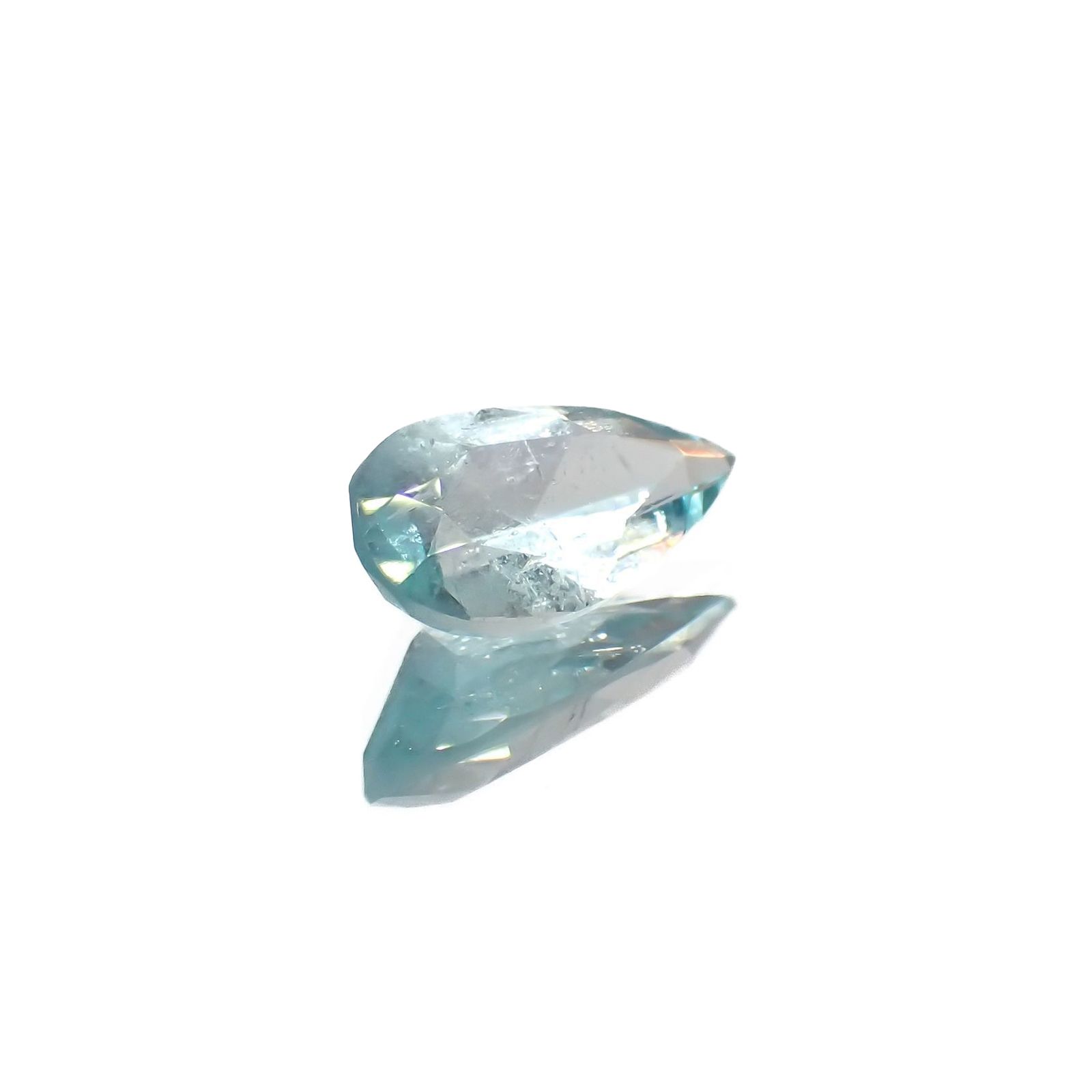 ユークレース(宝石名ブルー・ユークレース)コロンビア産 ソ付(彩珠) 0.796ct / 9.3x4.7mm前後 [221018683]