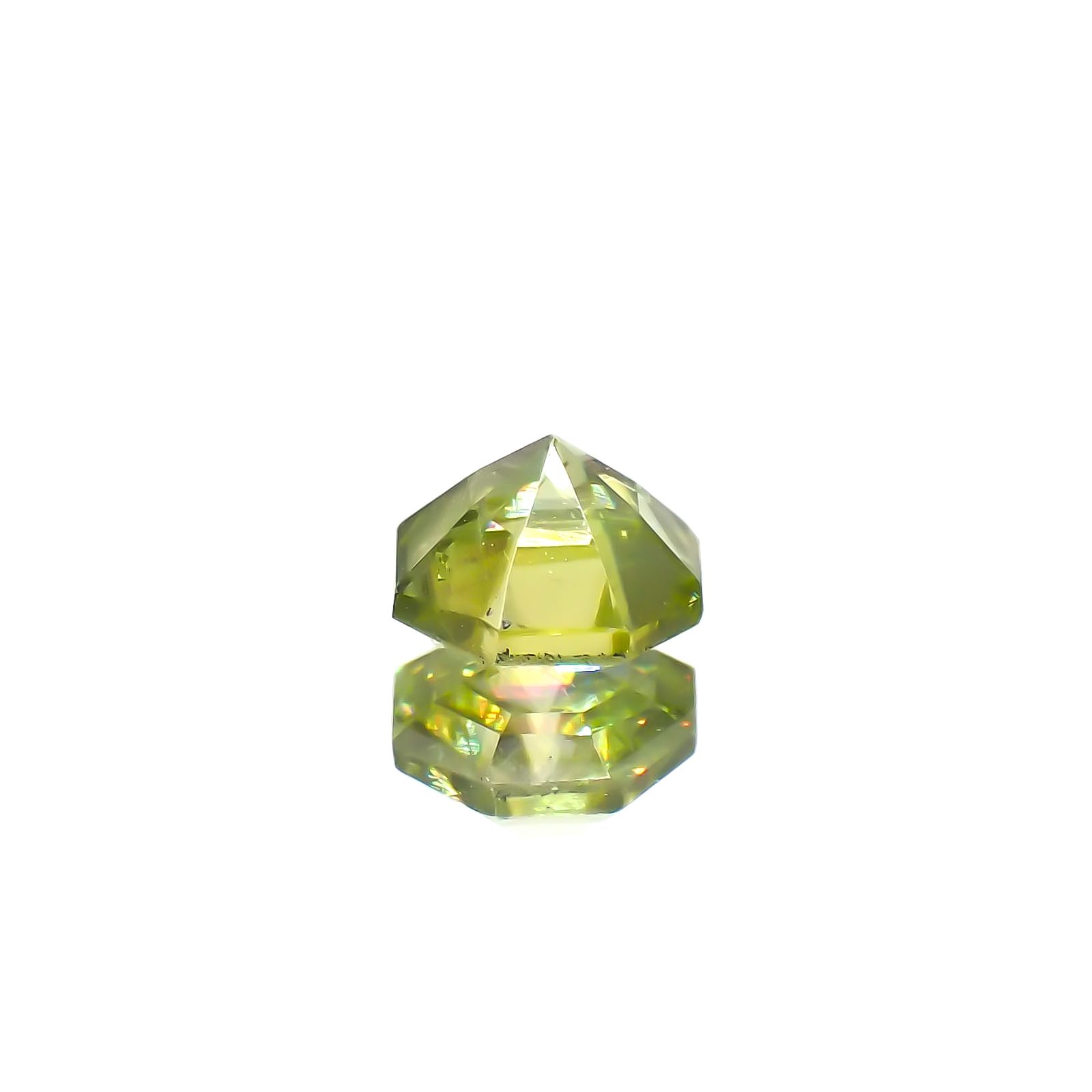 ◇オクタゴンカット◇スフェーン(宝石名スフェーン)マダガスカル産 0.65ct 識別済[231224751]5.1x5.1mm前後
