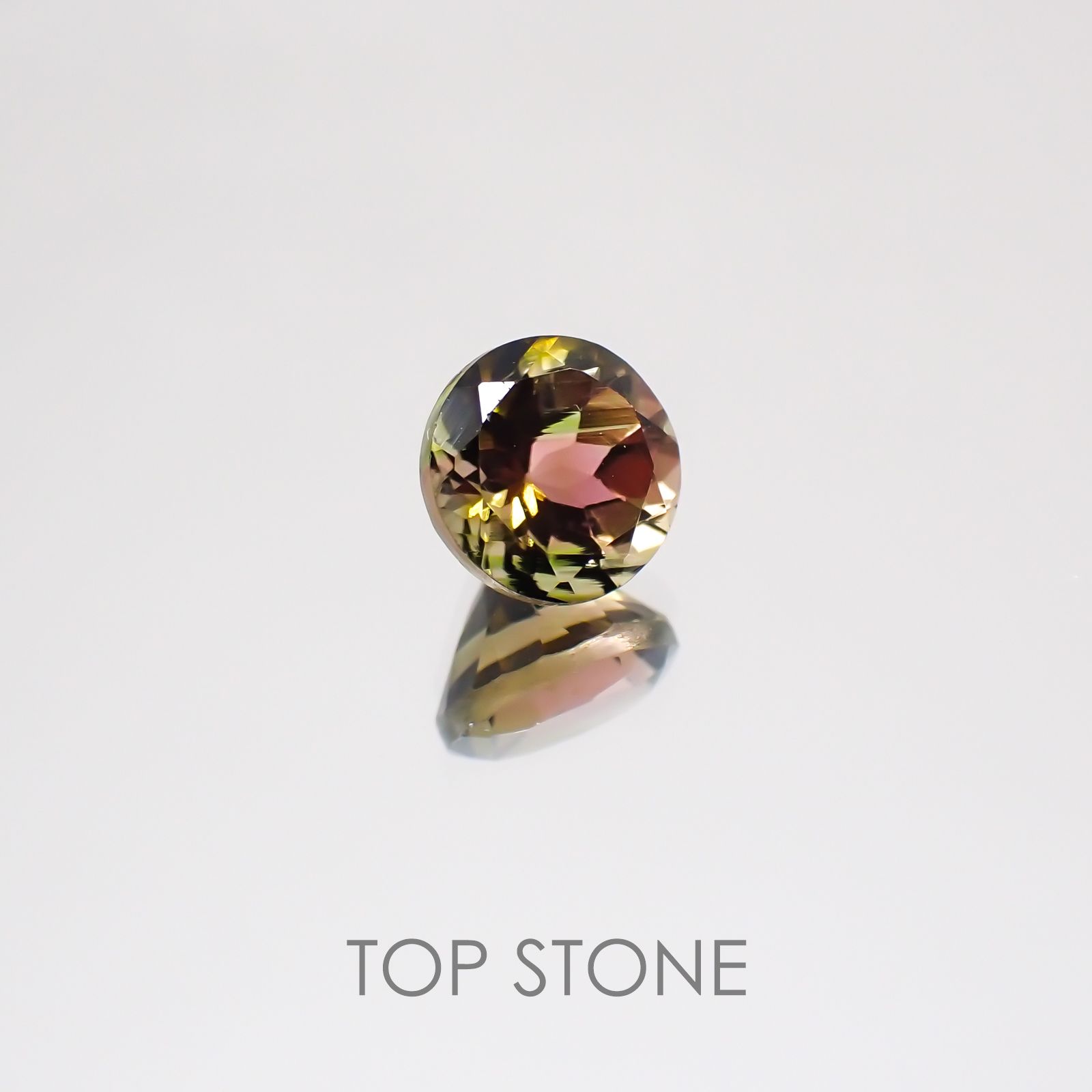 バイカラートルマリン ブラジル産 ルース 0.93ct[20129001]5.7×5.7mm前後