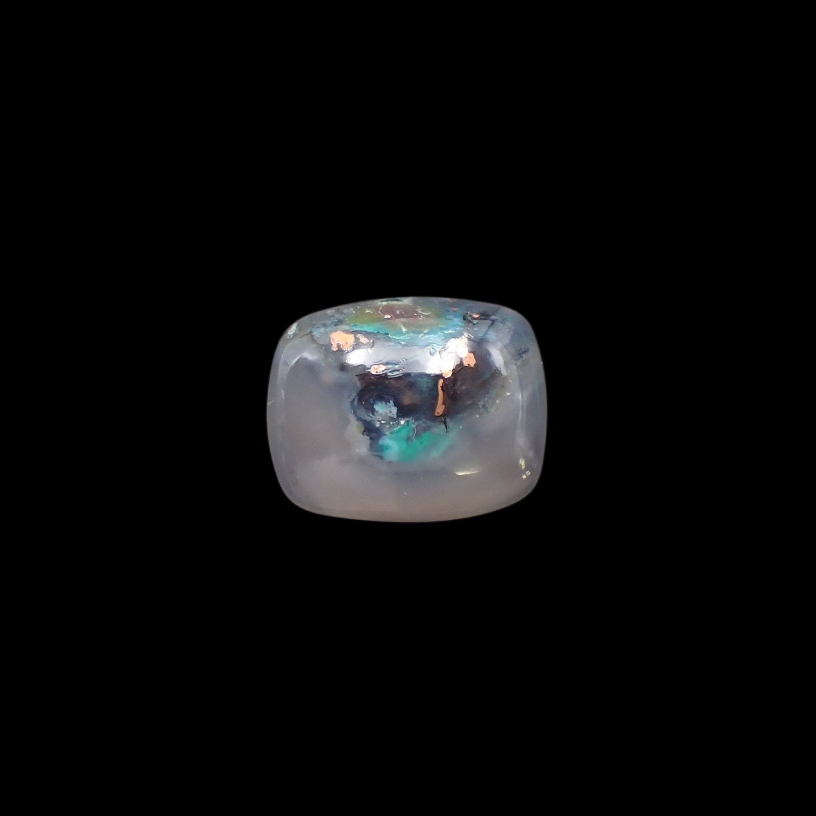 コッパークリソコラインカルセドニー インドネシア産 10.44ct[230722640]16.7x13.4mm前後
