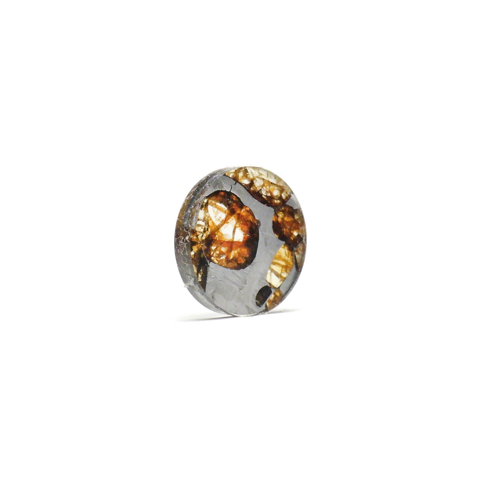 パラサイト隕石Sericho トリプレット 発見地:ケニア 3.84ct[240125706]12x12mm前後