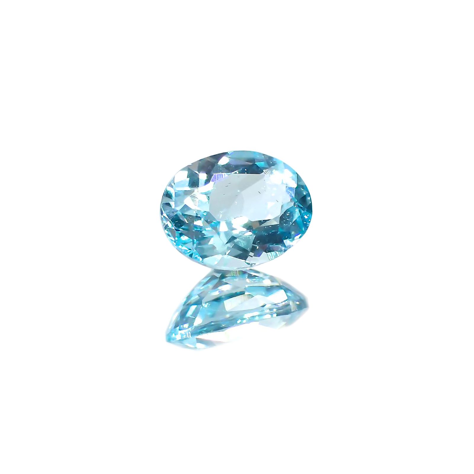 アパタイト(宝石名アパタイト) マダガスカル産 0.87ct  識別済[211013523]6.9×5.4mm前後