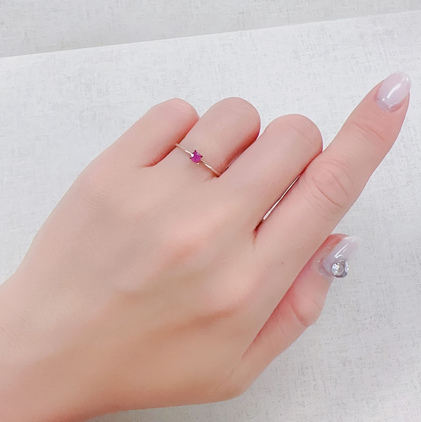 ルビー(宝石名ルビー)タイ/ミャンマー産 0.14ct 識別済[230321302]2.9x2.8mm前後