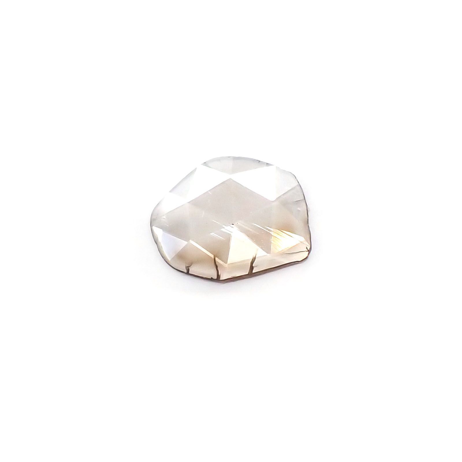 ◇ローズカット◇スライスダイヤモンド(宝石名ダイアモンド) 0.24ct 識別済[231024023]7.6x5.8mm前後
