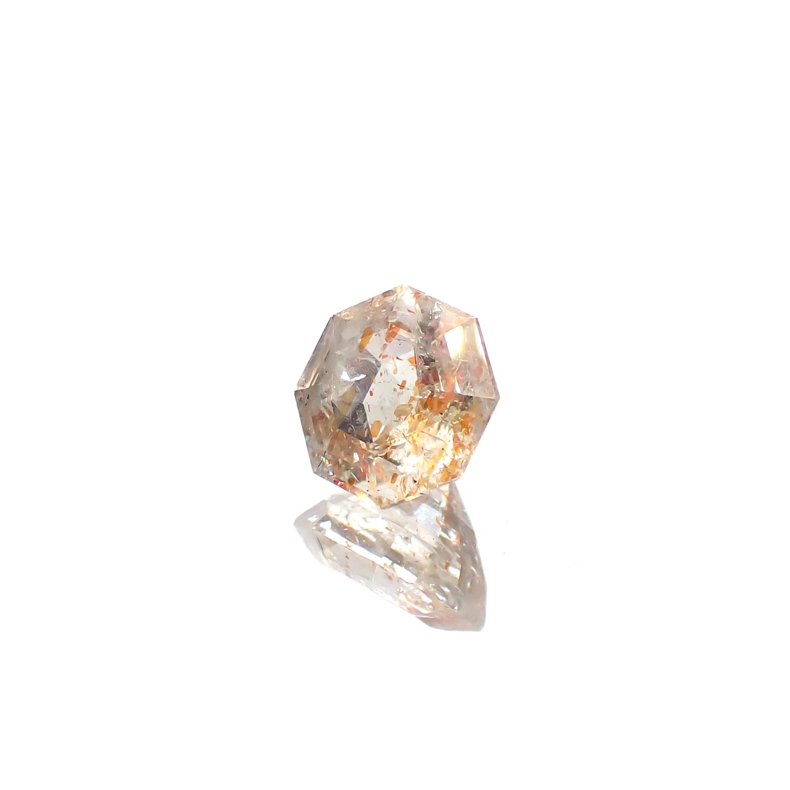 ◇オクタゴンカット◇イリュージョンサンストーン タンザニア産 0.93ct[240628265]6.1x6.1mm前後