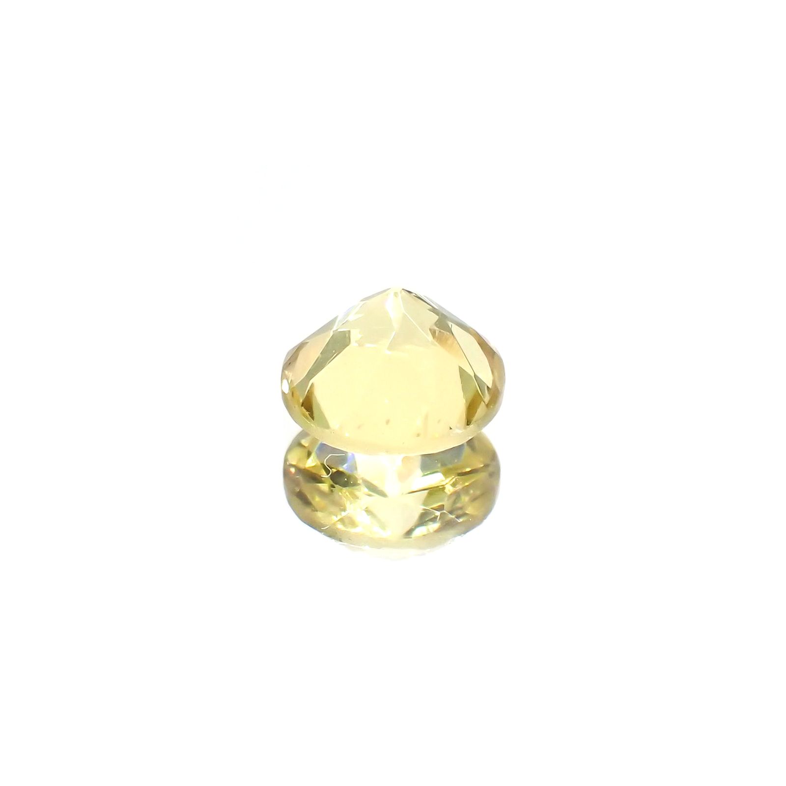 レモンイエローアパタイト(宝石名アパタイト)メキシコ産 0.86ct 識別済[220115468]6x5.8mm前後