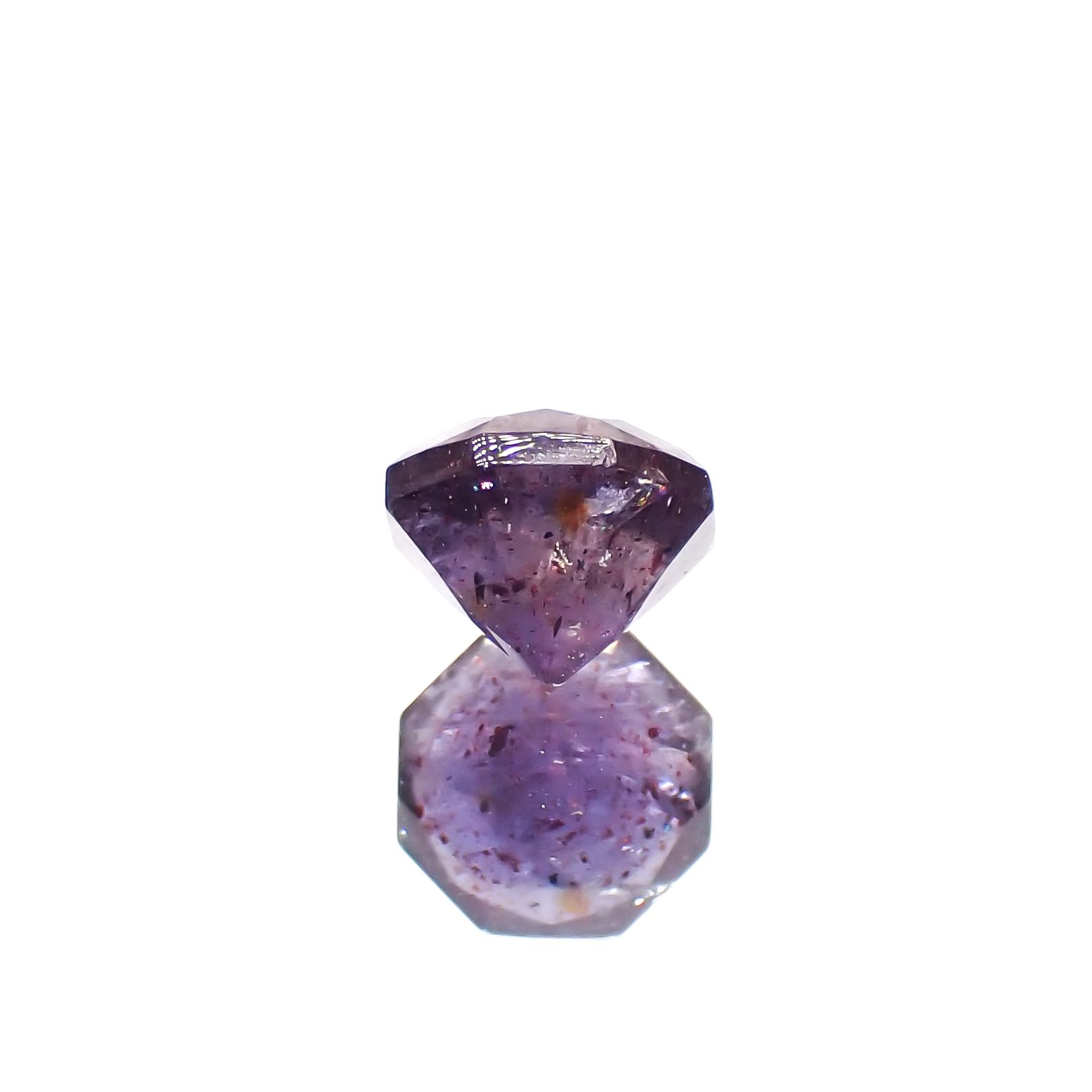 ◇オクタゴンカット◇ブラッドショットアイオライト インド産 0.55ct[230320945]5x5mm前後