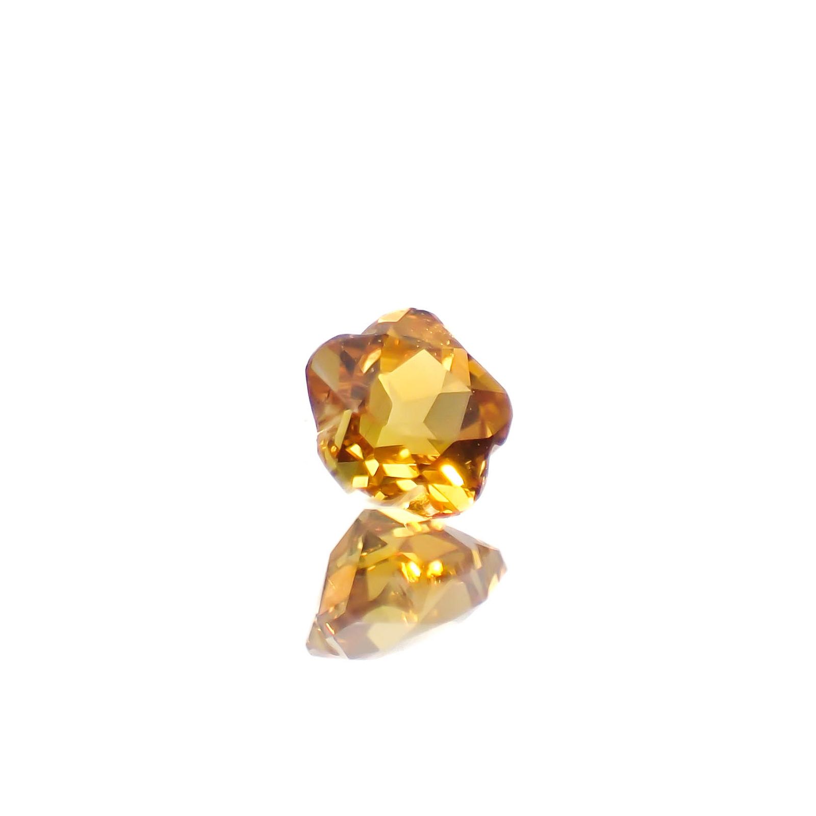 ◇カスタム・フラワーカット◇ファンシーカラーサファイア スリランカ/マダガスカル産 0.26ct [250329993]3.7x3.7mm前後