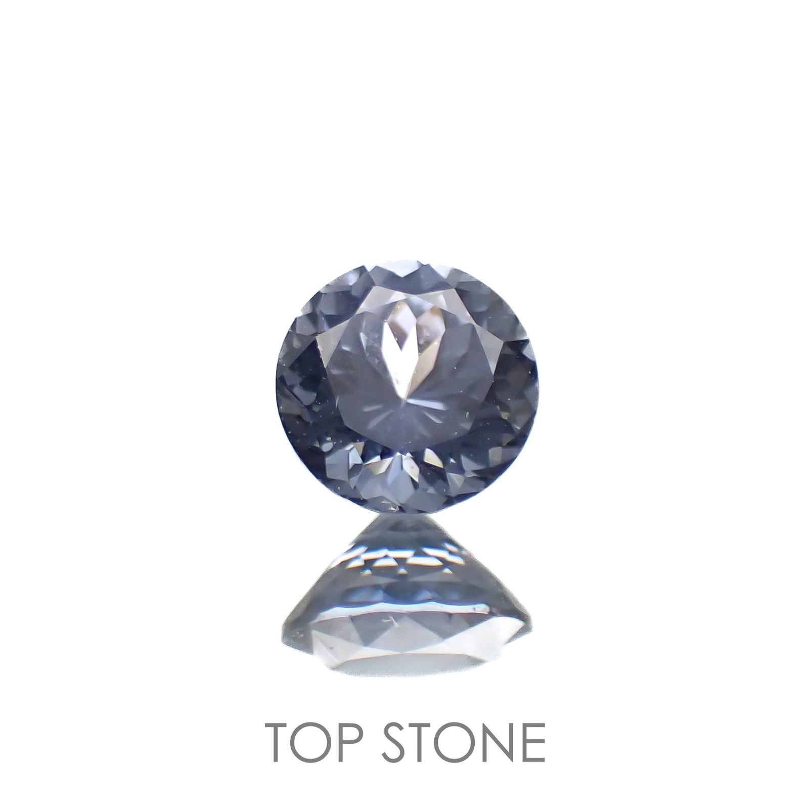 グレイッシュブルースピネル(宝石名スピネル)ビルマ/マダガスカル産 0.43ct 識別済[220817436]4.5x4.5mm前後