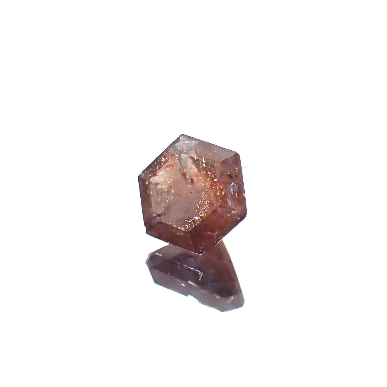 ◇ヘキサゴンカット◇ブラッドショットアイオライト インド産 0.91ct[230320940]6x5.9mm前後