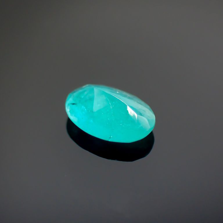 パライバトルマリン(宝石名トルマリン/別名パライバ・トルマリン) ブラジル産 0.48ct GIA鑑付[210711764]6.4×4.8mm前後