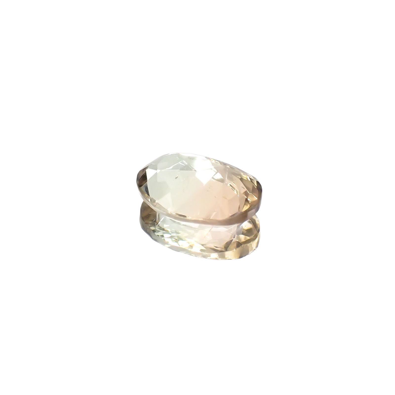 パーティカラートルマリン(宝石名パーティカラード・トルマリン) ブラジル産 1.098ct ソ付(彩珠)[210711887]8.1×5.9mm前後