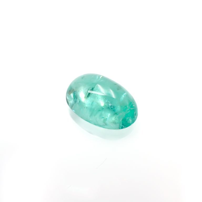 パライバトルマリン(宝石名トルマリン/別名パライバ・トルマリン)ブラジル・キントス鉱山産 2.470ct ソ付(宝貴協)[221018761]10.1x6.9mm前後