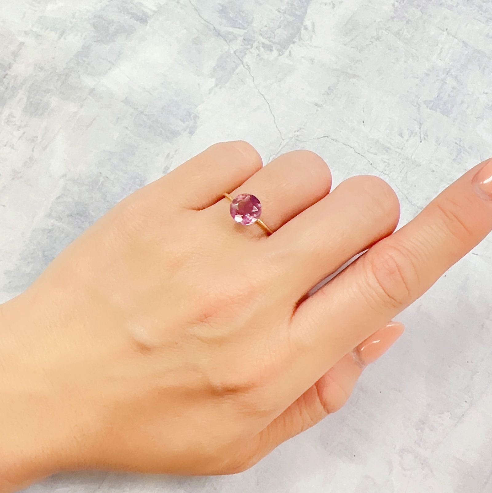 バイカラーフローライト 中国産 2.40ct[230120173]8.1x8.1mm前後