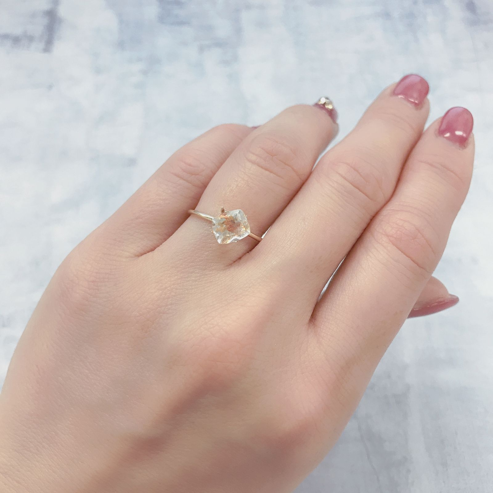 オーロラクォーツ ブラジル・ミナスジェライス産 1.28ct[220114386]7.1x6mm前後