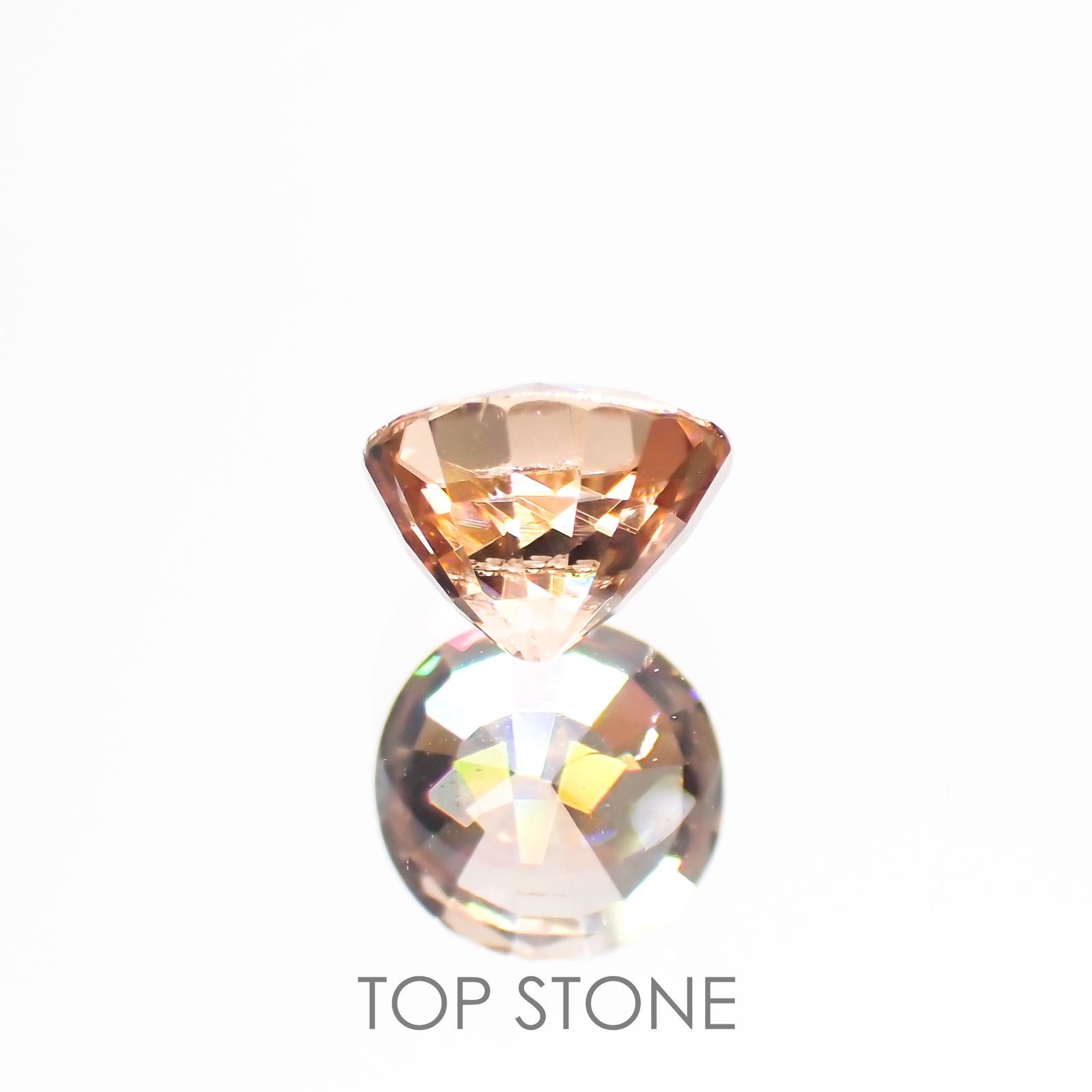 オレンジジルコン(宝石名ジルコン) スリランカ/カンボジア産 1.00ct 識別済[20128044]5.4×5.4mm前後