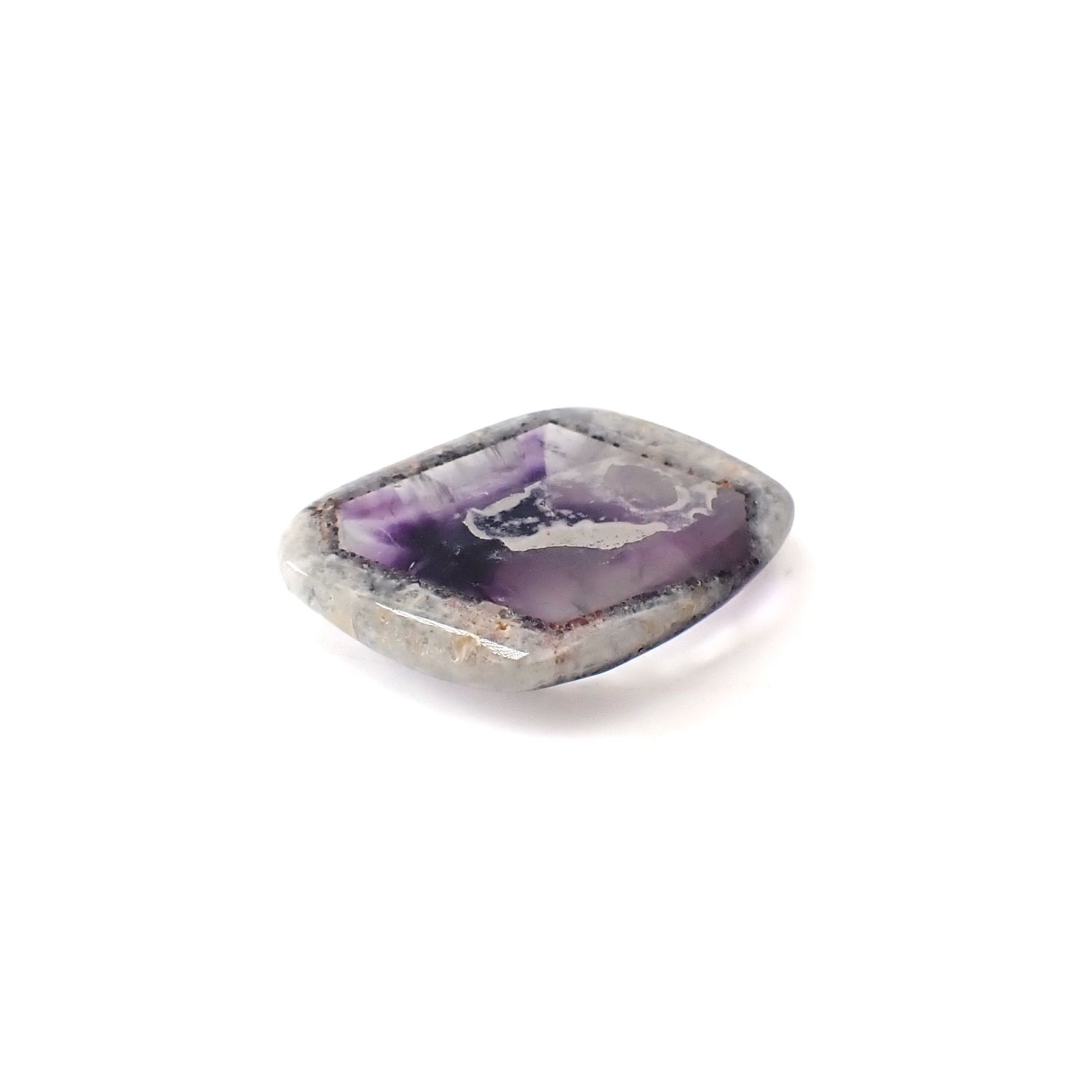 ◇フリーフォーム◇トラピッチェアメジスト 母岩付き ブラジル産 36.18ct [250730686]31.3x21.7mm前後