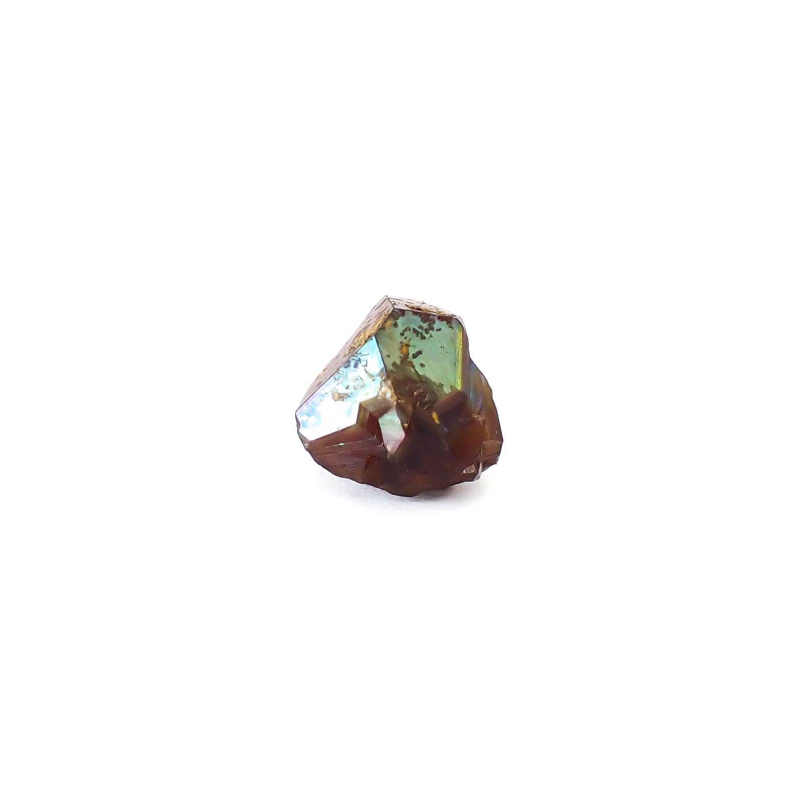 レインボーガーネット原石2個セット 日本・奈良県産 15.61ct(2pcs合計) / 10.4-12.4x9.1-11.1mm前後 [260432077]