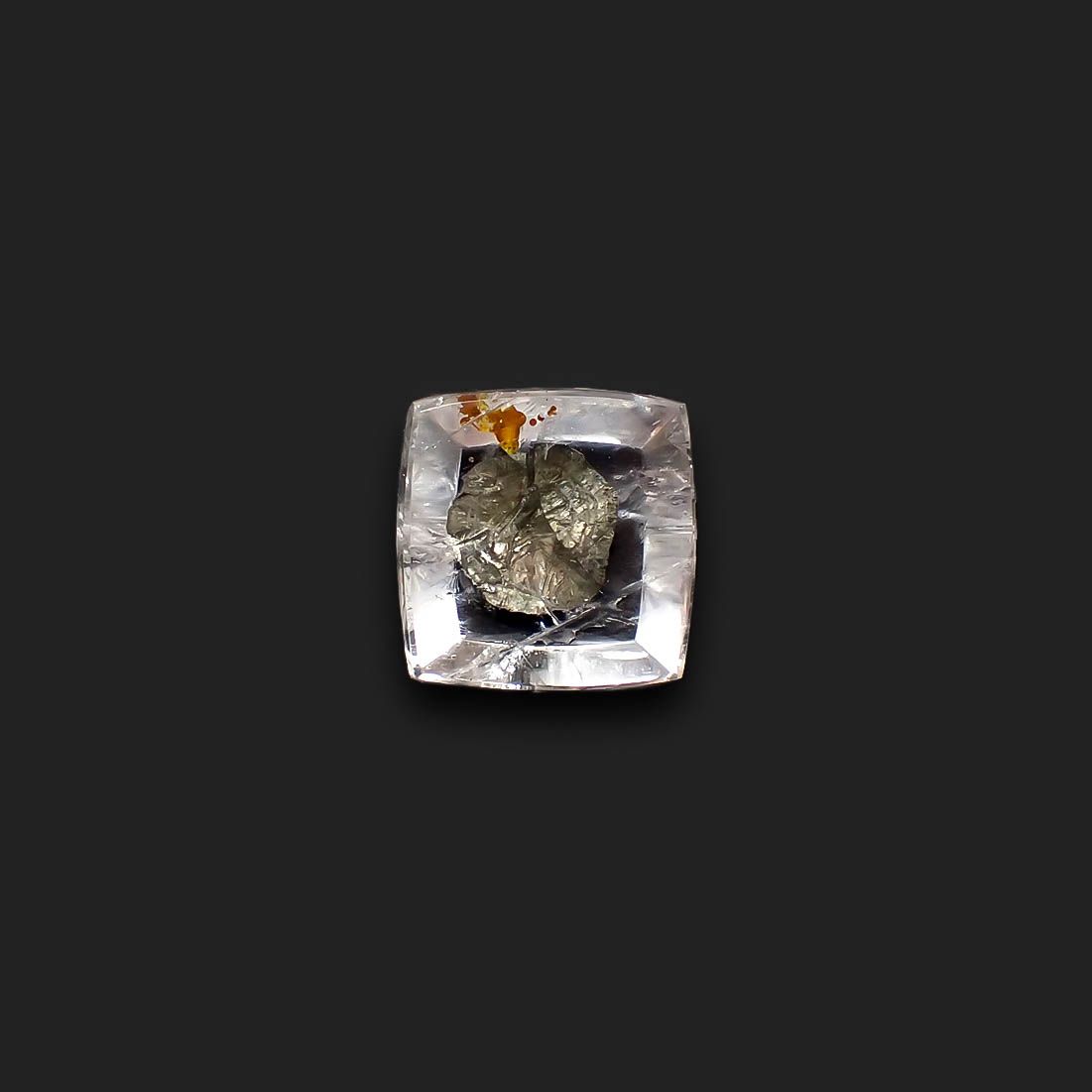 パイライトインクォーツ ブラジル産 7.80ct[240225919]12.5x12.3mm前後