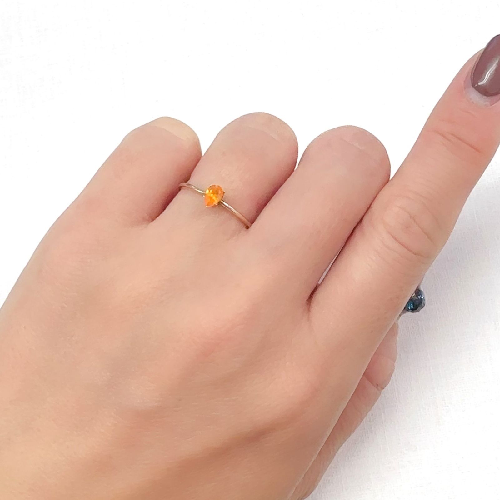 マンダリンガーネット マダガスカル産 0.31ct[240628216]4.9x3.2mm前後