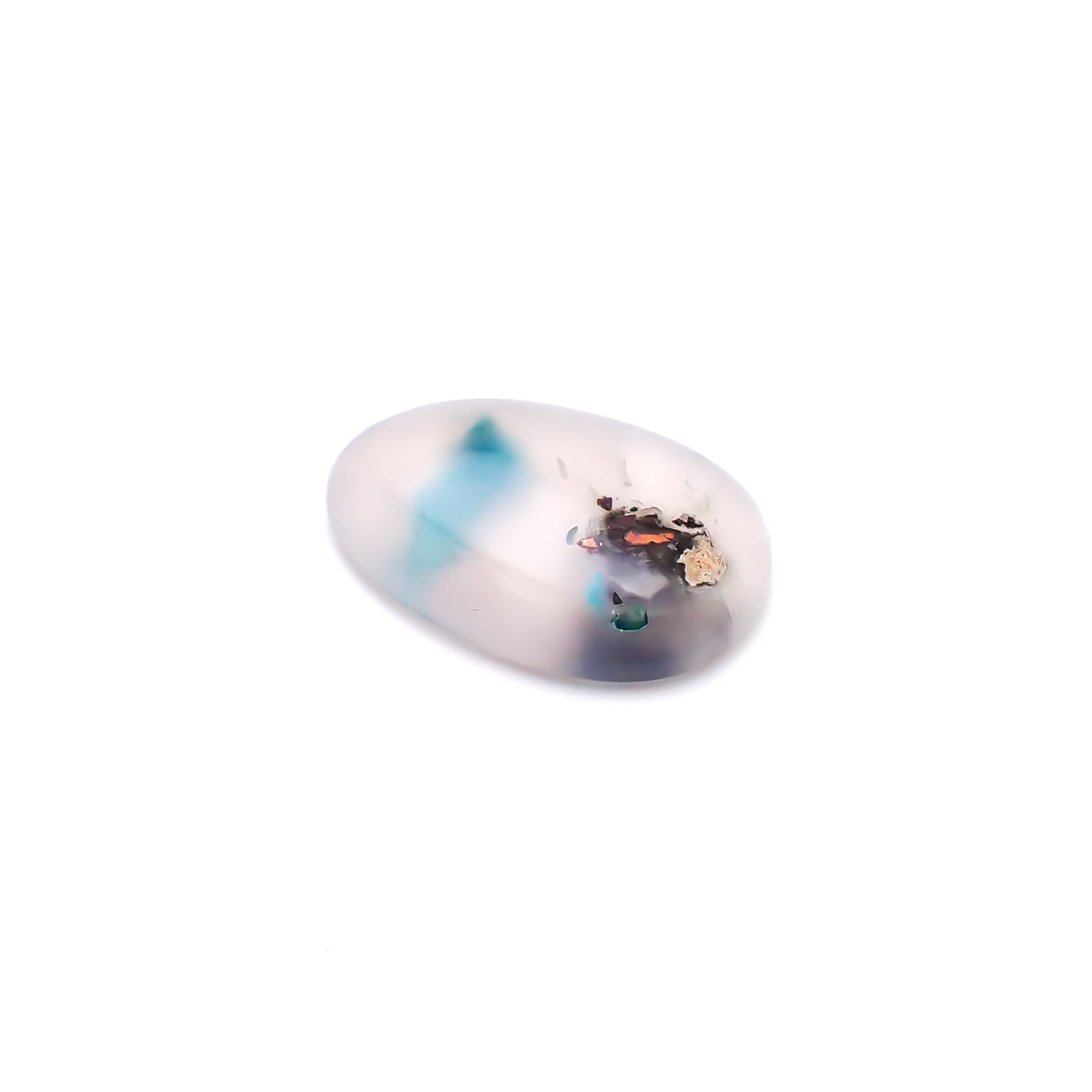 コッパークリソコラインカルセドニー インドネシア産 16.09ct / 23.6x15.9mm前後 [260932802]