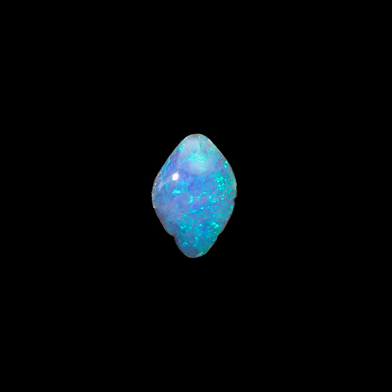 ボルダーオパール 原石磨き オーストラリア産 1.99ct[240226201]10.6x7.2mm前後