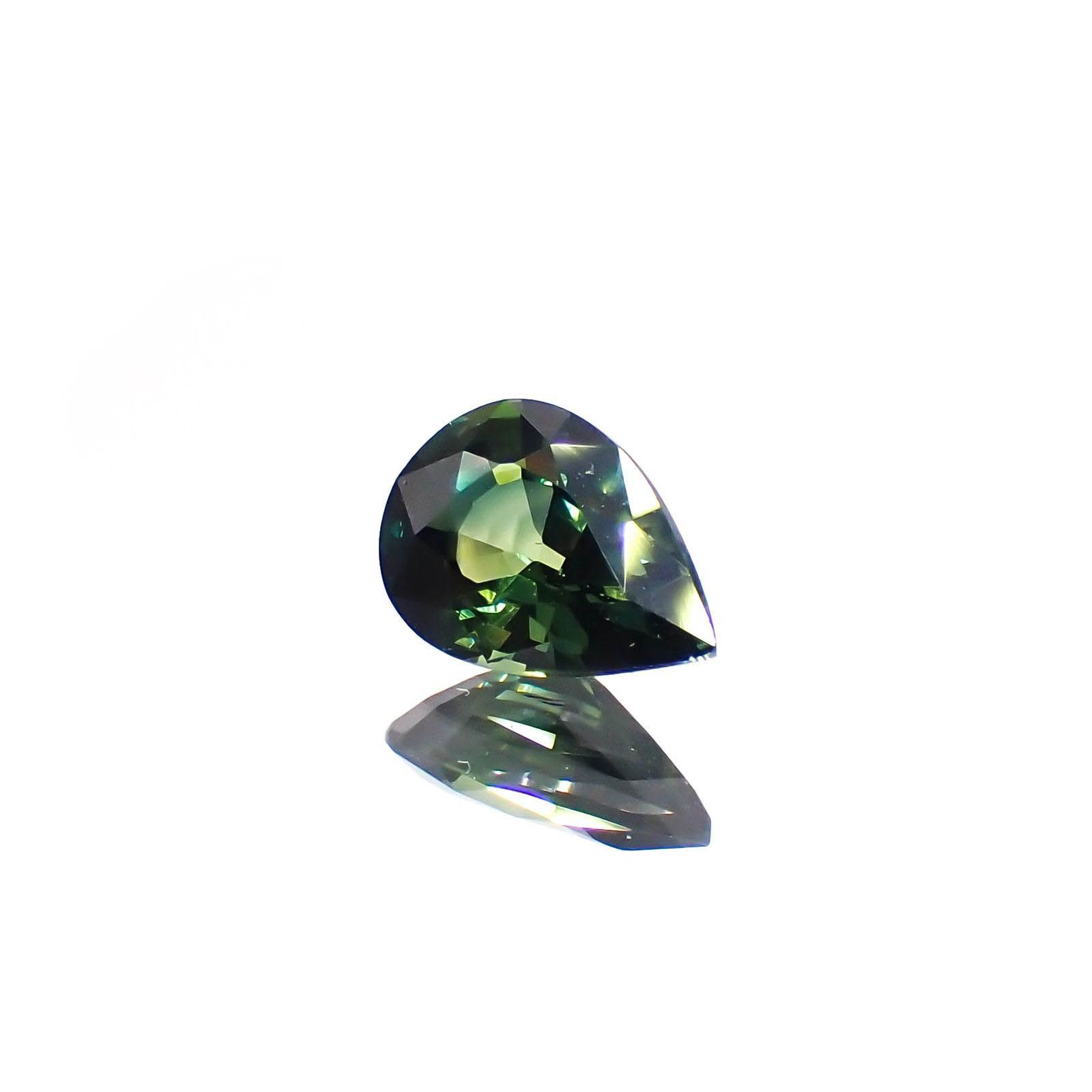 バイカラーサファイア(宝石名サファイア)マダガスカル/オーストラリア産 0.84ct 識別済[250114847]7.2x5mm前後
