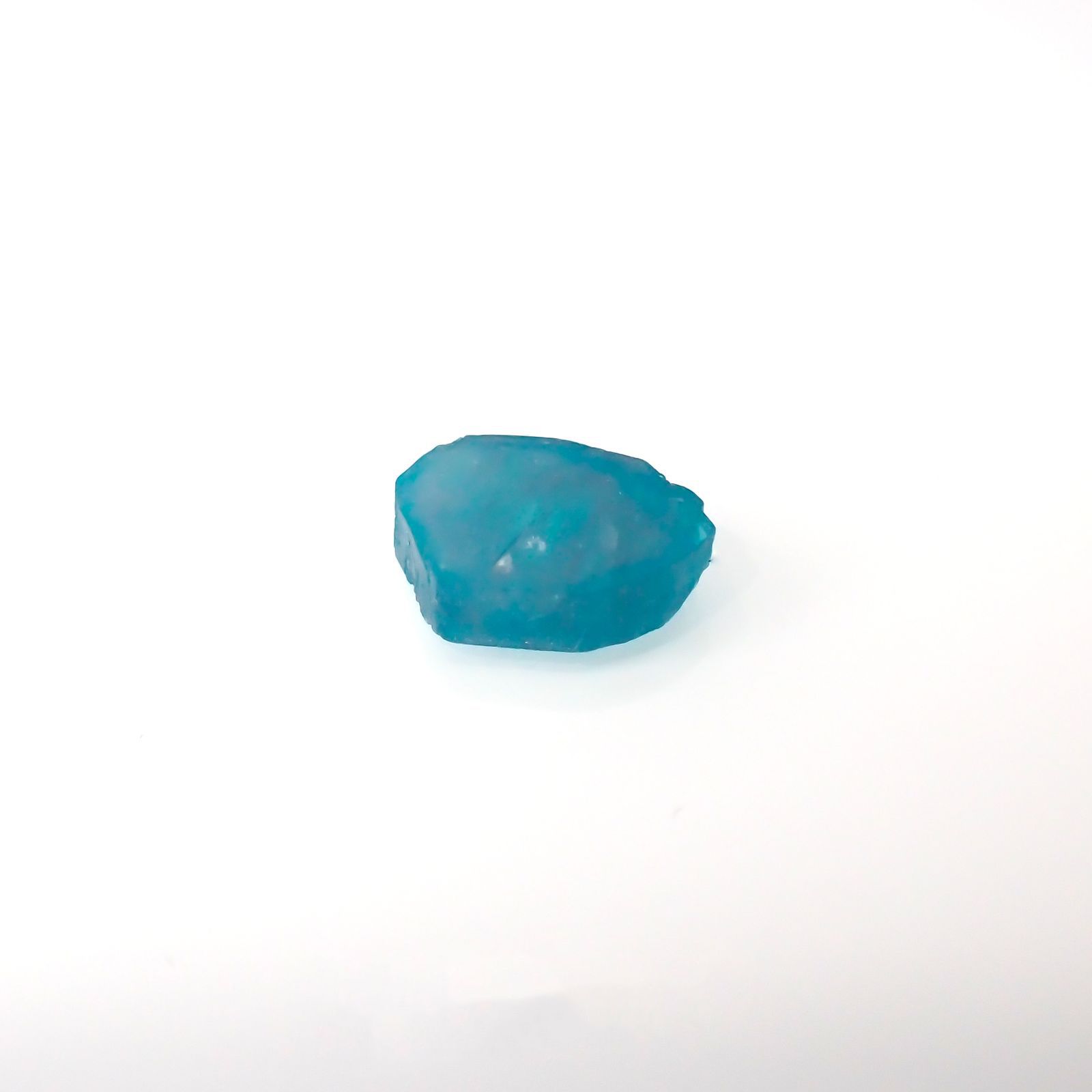 パライバトルマリン 原石スライス ブラジル・パライバ州バターリャ鉱山産 2.54ct[220616505]8.7x10.8mm前後