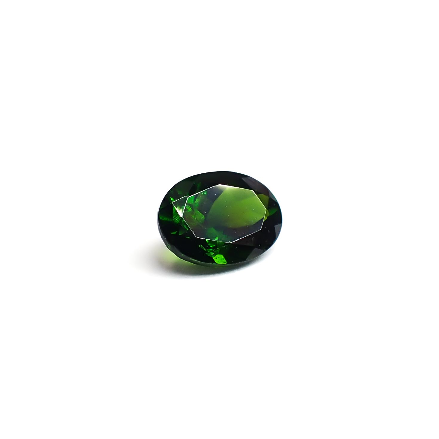 クロムダイオプサイド(宝石名クロム・ダイオプサイド)ロシア産 識別済 0.81ct / 6.9x5.1mm前後 [260432094]