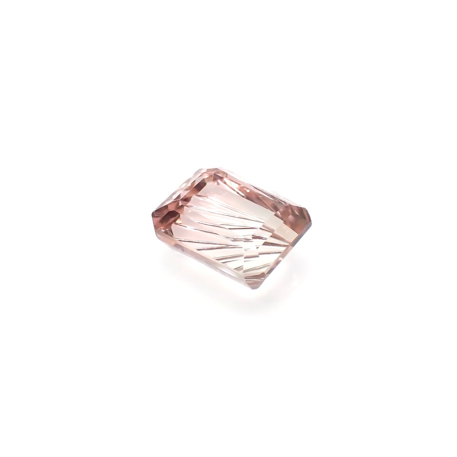 ◇甲州貴石切子Plus Three◇バイカラートルマリン カード付き コンゴ産 2.39ct[231225072]8.3x6.5mm前後
