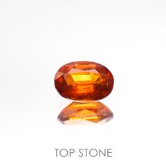 オレンジカイヤナイト(宝石名カイヤナイト) タンザニア産 0.95ct 識別済[210812451]7×4.9mm前後